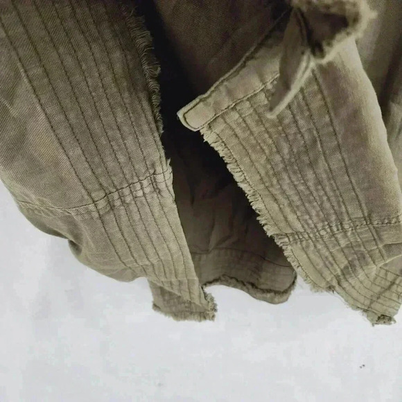 Anthropologie Pilcro Short Ruffle sleeve Button Up Tunic Knee Dress XL 2397P - Picture 4 of 8